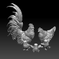 chick hen rooster - Thumbnail 1