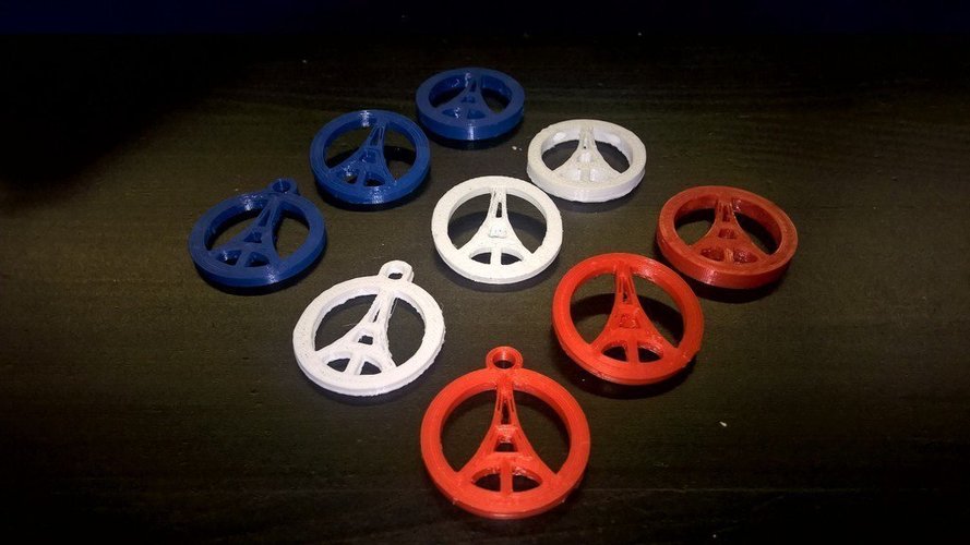 Keychain #ParisPeace 3D Print 51031