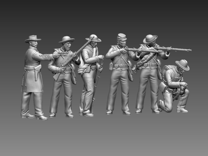 Attack Soldiers Confederate us civil war 3D Print 510430