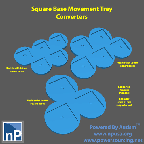 Square Base Movement Tray Converters 3D Print 510437