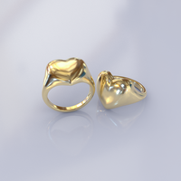 Small HEART RING 3D Printing 510468