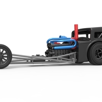 Front engine old school dragster with shell V4 Scale 1:25 - Thumbnail 3