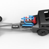 Front engine old school dragster with shell V4 Scale 1:25 - Thumbnail 9