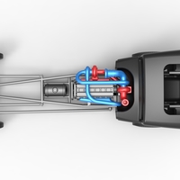 Front engine old school dragster with shell V4 Scale 1:25 - Thumbnail 10