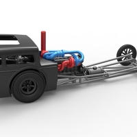 Front engine old school dragster with shell V4 Scale 1:25 - Thumbnail 15