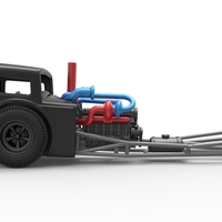 Front engine old school dragster with shell V4 Scale 1:25 - Thumbnail 16