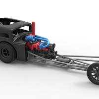 Front engine old school dragster with shell V4 Scale 1:25 - Thumbnail 17