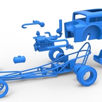 Front engine old school dragster with shell V4 Scale 1:25 - Thumbnail 18