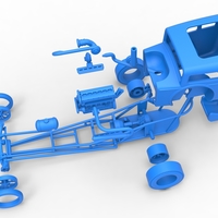 Front engine old school dragster with shell V4 Scale 1:25 - Thumbnail 19