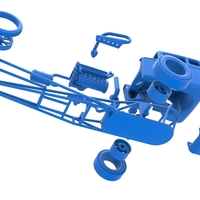 Front engine old school dragster with shell V4 Scale 1:25 - Thumbnail 20