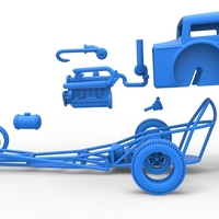 Front engine old school dragster with shell V4 Scale 1:25 - Thumbnail 22