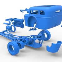 Front engine old school dragster with shell V4 Scale 1:25 - Thumbnail 23