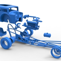 Front engine old school dragster with shell V4 Scale 1:25 - Thumbnail 25