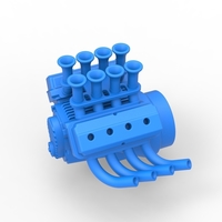Engine V8 for vintage dragster 1:25 - Thumbnail 2