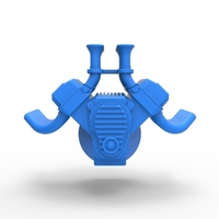 Engine V8 for vintage dragster 1:25 - Thumbnail 4