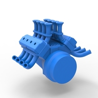 Engine V8 for vintage dragster 1:25 - Thumbnail 9