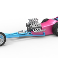 Front engine old school dragster with shell V5 1:25 - Thumbnail 1