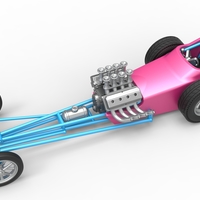 Front engine old school dragster with shell V5 1:25 - Thumbnail 3