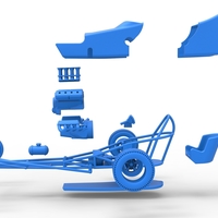 Front engine old school dragster with shell V5 1:25 - Thumbnail 19