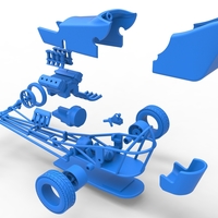 Front engine old school dragster with shell V5 1:25 - Thumbnail 21