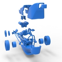 Front engine old school dragster with shell V5 1:25 - Thumbnail 22