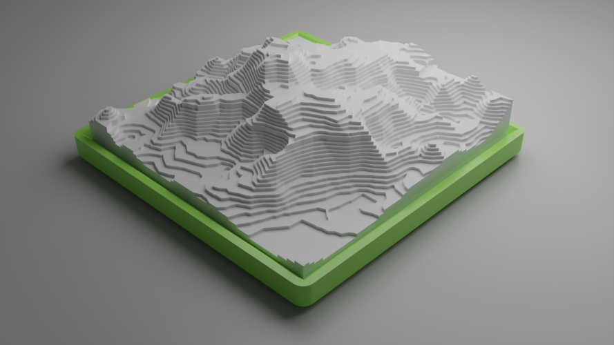 3D height map of Serra da Estrela (Portugal) 3D Print 510987