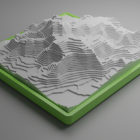 3D height map of Serra da Estrela (Portugal) - Thumbnail 3