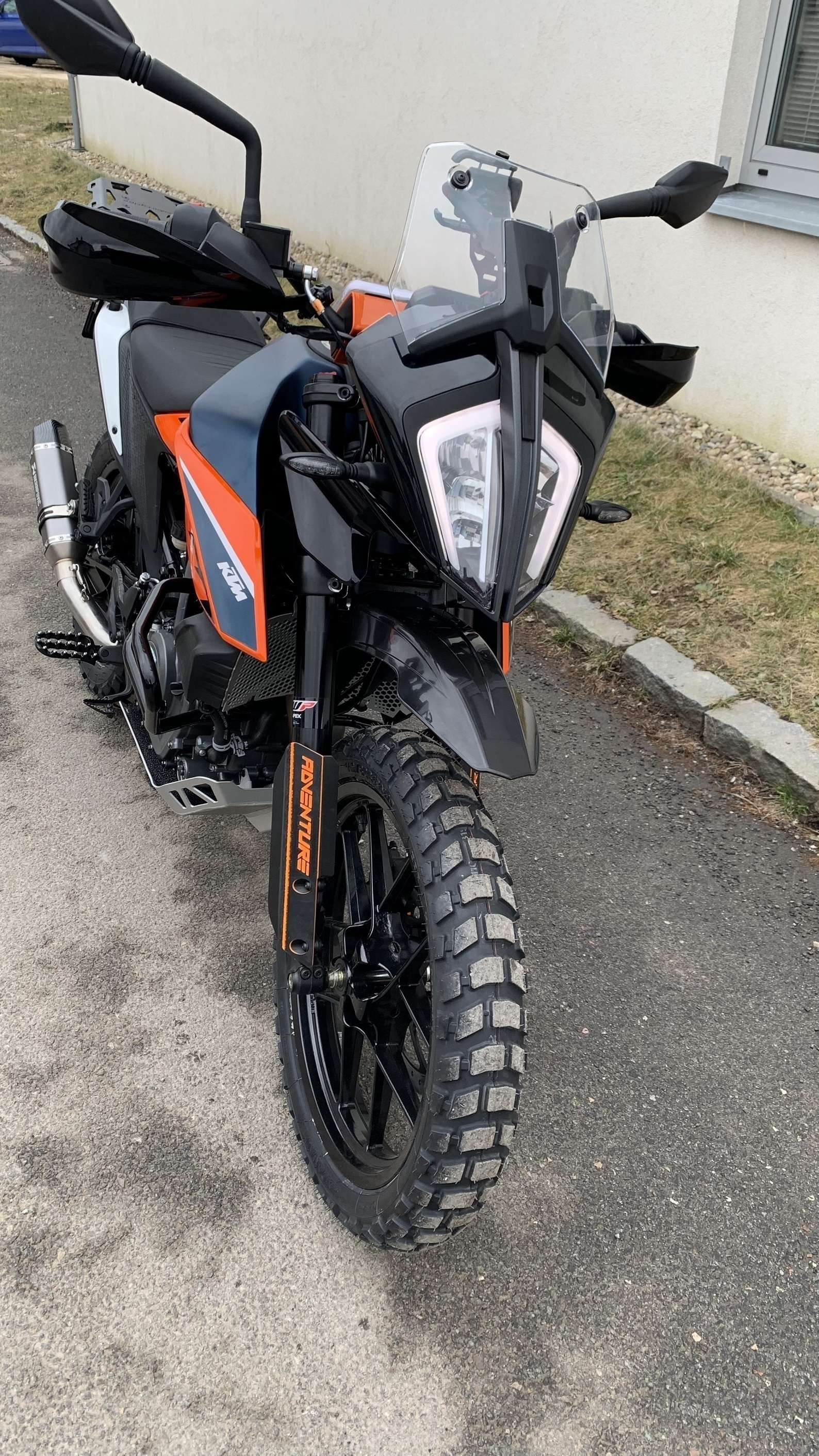 3D Printed KTM 390 Adventure -TOP mount fender bracket and fork