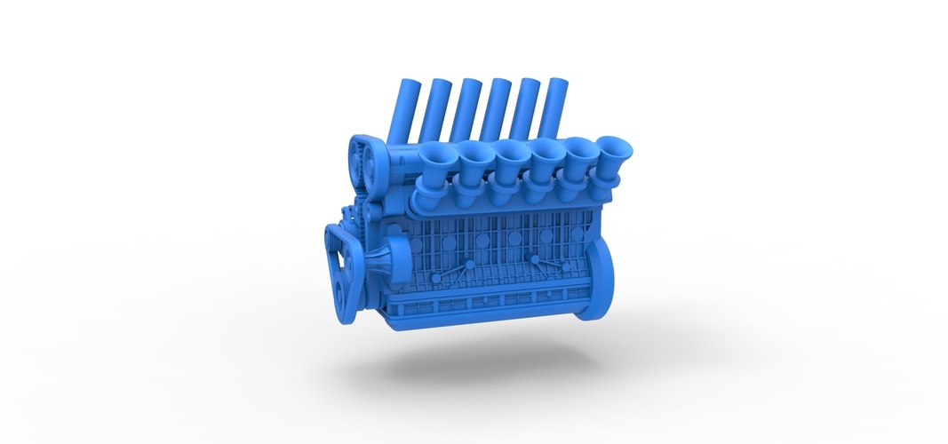 Diecast straight-six engine Scale 1:25 3D Print 510993