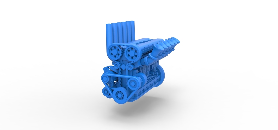 Diecast straight-six engine Scale 1:25 3D Print 510995
