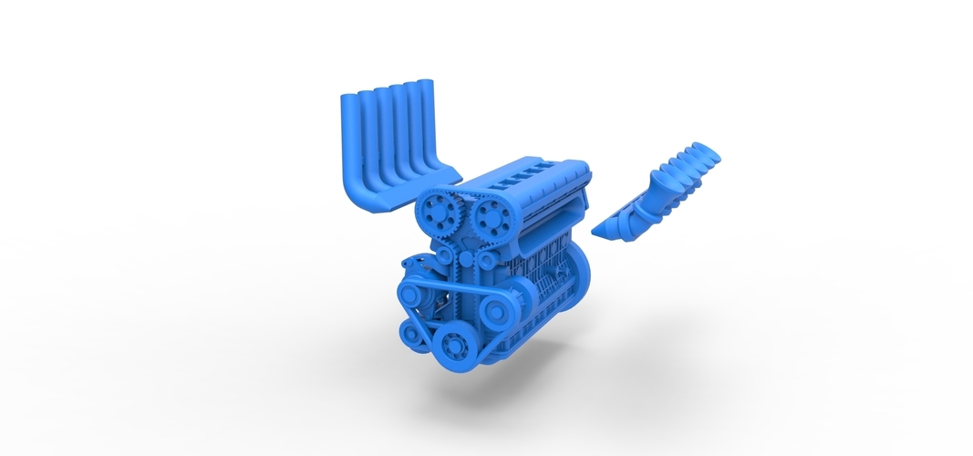 Diecast straight-six engine Scale 1:25 3D Print 511008