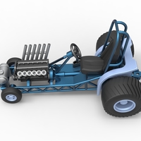 Mini Rod pulling tractor 9 Scale 1:25 - Thumbnail 9