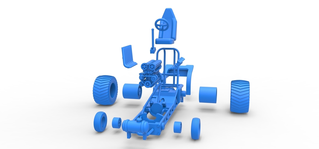 Mini Rod pulling tractor 9 Scale 1:25 3D Print 511037