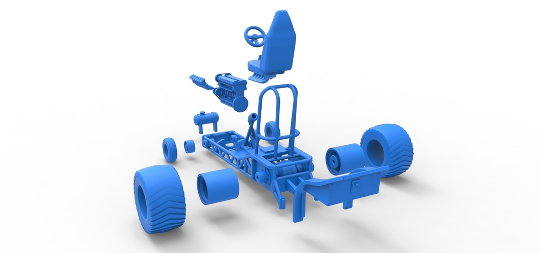 Mini Rod pulling tractor 9 Scale 1:25 3D Print 511040