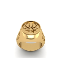 Marijuana Signet Ring R 202 - Thumbnail 2