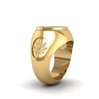 Marijuana Signet Ring R 202 - Thumbnail 3