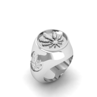 Marijuana Signet Ring R 202 - Thumbnail 4