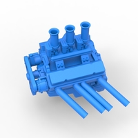 Engine V8 for Hot rod Version 2 Scale 1:25 - Thumbnail 2