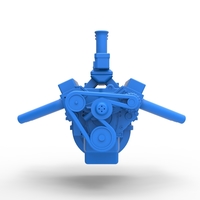 Engine V8 for Hot rod Version 2 Scale 1:25 - Thumbnail 4