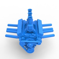 Engine V8 for Hot rod Version 2 Scale 1:25 - Thumbnail 5