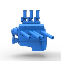 Engine V8 for Hot rod Version 2 Scale 1:25 - Thumbnail 6