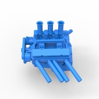 Engine V8 for Hot rod Version 2 Scale 1:25 - Thumbnail 7