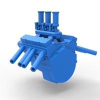 Engine V8 for Hot rod Version 2 Scale 1:25 - Thumbnail 8