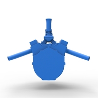 Engine V8 for Hot rod Version 2 Scale 1:25 - Thumbnail 9