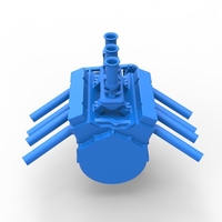 Engine V8 for Hot rod Version 2 Scale 1:25 - Thumbnail 10