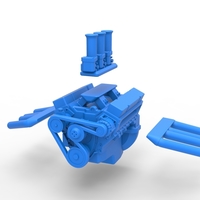 Engine V8 for Hot rod Version 2 Scale 1:25 - Thumbnail 11