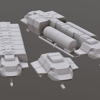 Small Visitors starships transport tanker pack 3D Printing 511204