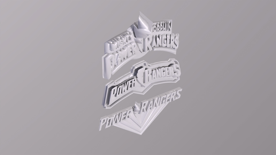 Power Rangers All Logos 3D Print 511246