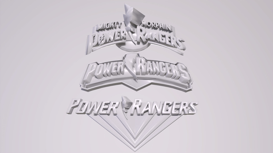 Power Rangers All Logos 3D Print 511248