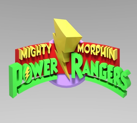 Power Rangers All Logos 3D Print 511254